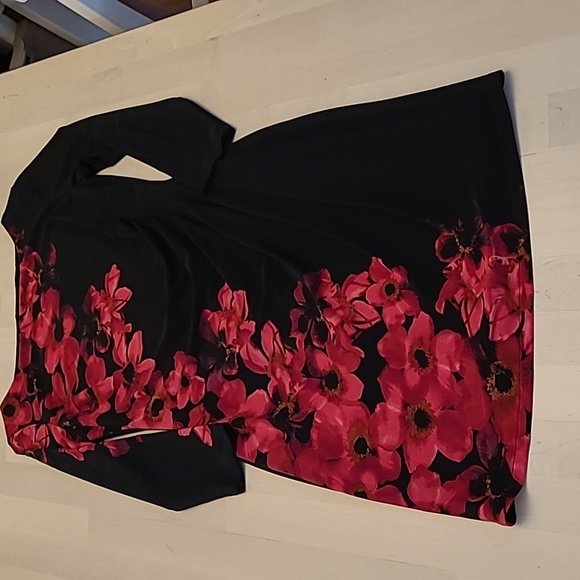 NWOT Lauren Ralph Lauren Ruched Side Three-quarter Sleeved Lined Floral … - Picture 15 of 16